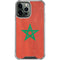 Morocco Flag Distressed iPhone 14 Pro Max Clear Case